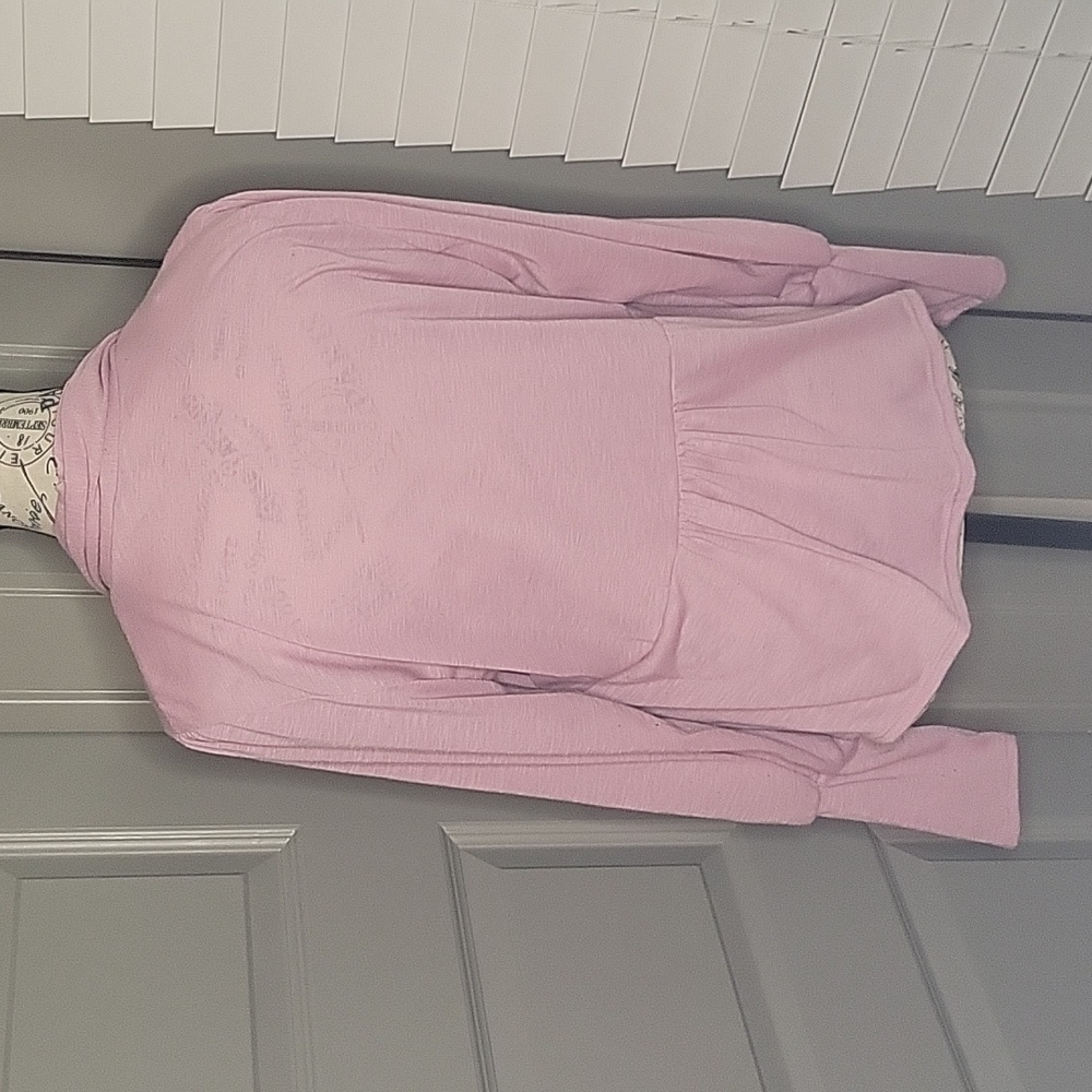 Pink Drape Front Cardigan - Picture 3 of 6